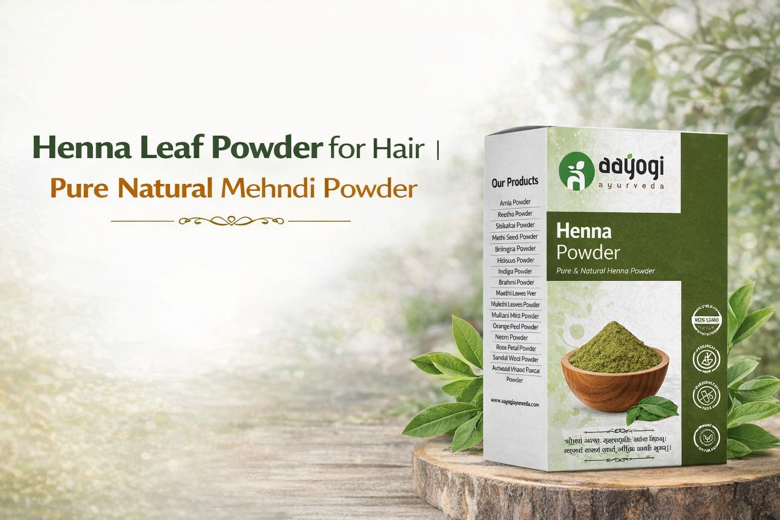 Henna Leaf Powder for Hair | Pure Natural Mehndi Powder