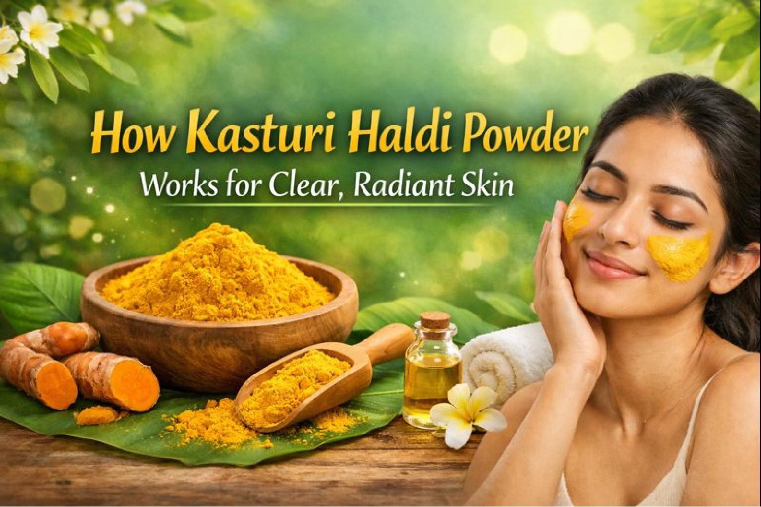 How Kasturi Haldi Powder Works for Clear, Radiant Skin