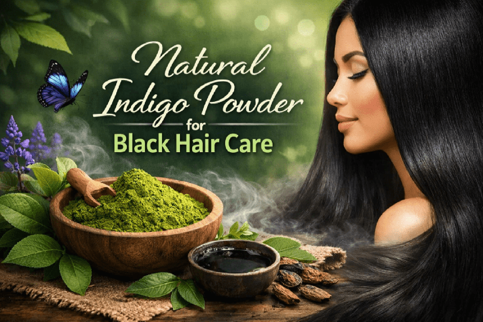 Natural Indigo Powder for Black Hair Care