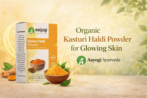 Organic Kasturi Haldi Powder for Glowing Skin | Aayogi Ayurveda