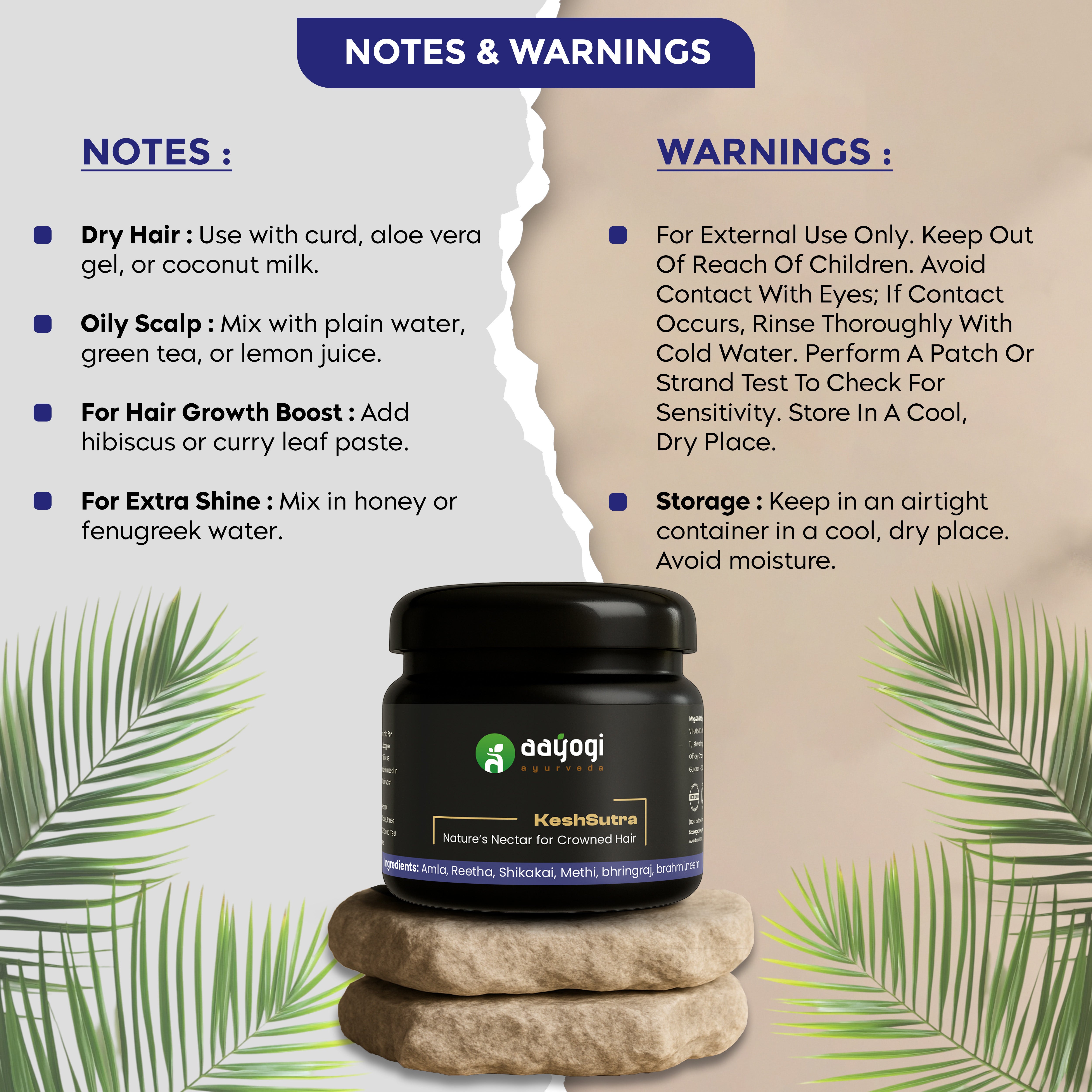 Herbal Hair Wash Powder – KeshSutra for Hair Growth & Dandruff