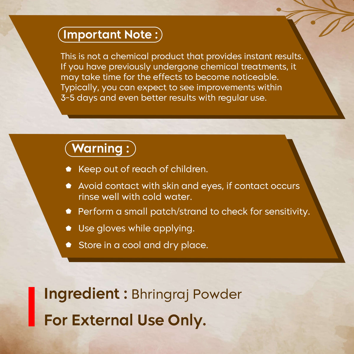 Ayurvedic Bhringraj Powder important notes and warnings for safe use